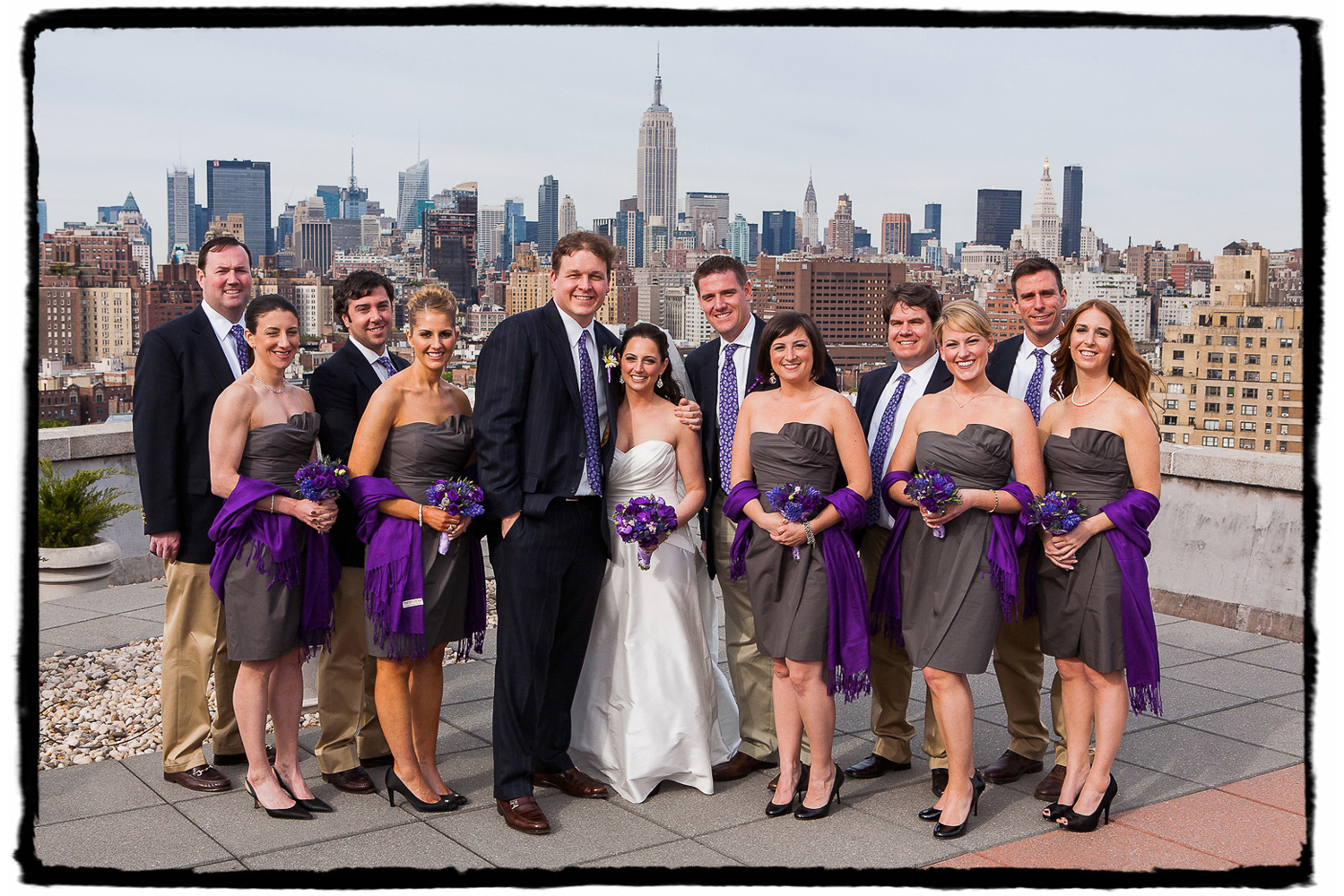 Peter and Allison's manhattan rooftop provided a great backdrop with the skyline.