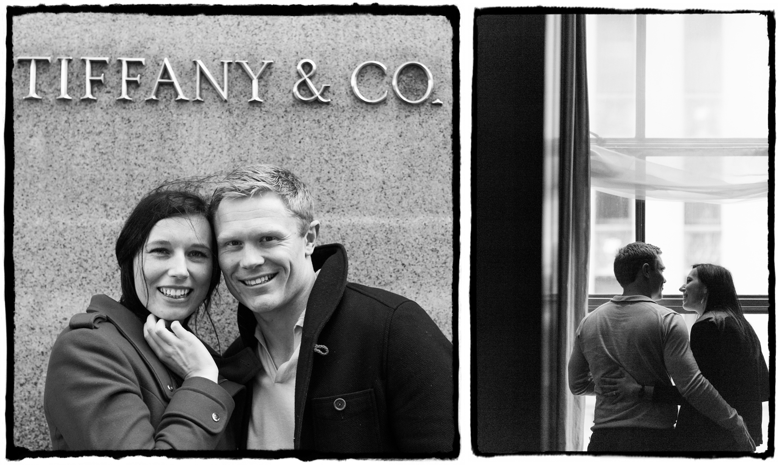 After she said yes, I documented their trip to TIffany's flagship store on Park Ave.