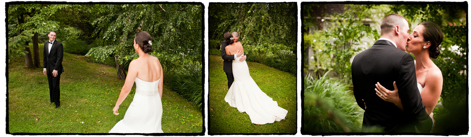 Ben and Nicole share a warm embrace at the Tarrytown House Estate.