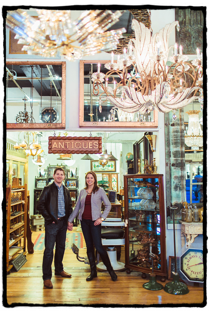 Engagement Portraits: Meghan & Terence at the Antique Shop "Olde Good Things"